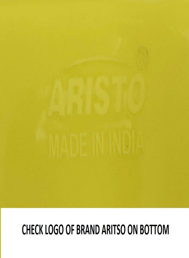 ARISTO Plastic Swing-Lid Garbage Waste Dustbin, 60 Litres, Yellow - Image 3